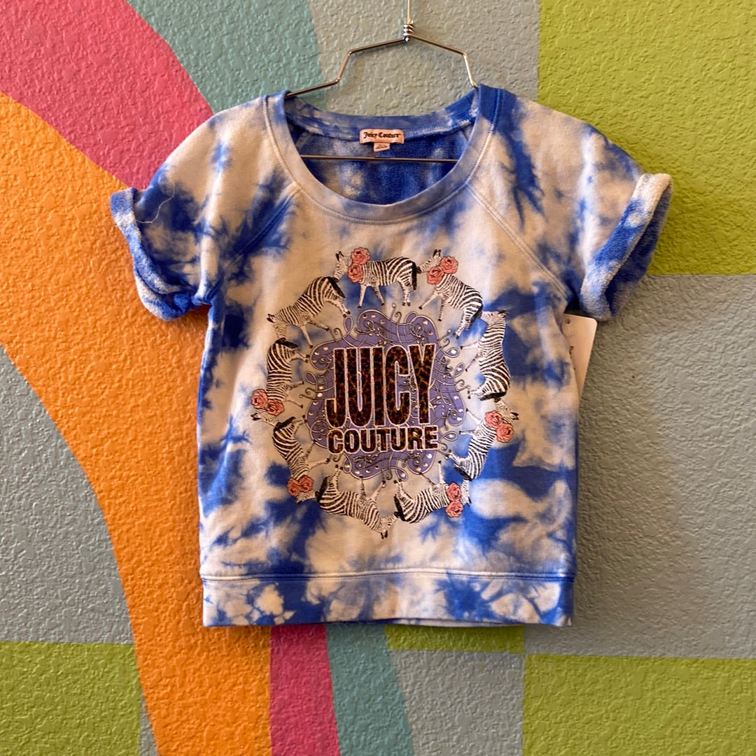 Blue Tie Dye Juicy Tee, 5/6