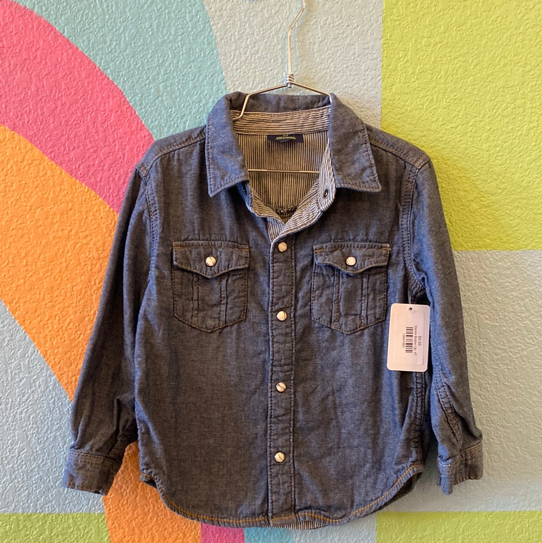 Denim Button Up, 4T